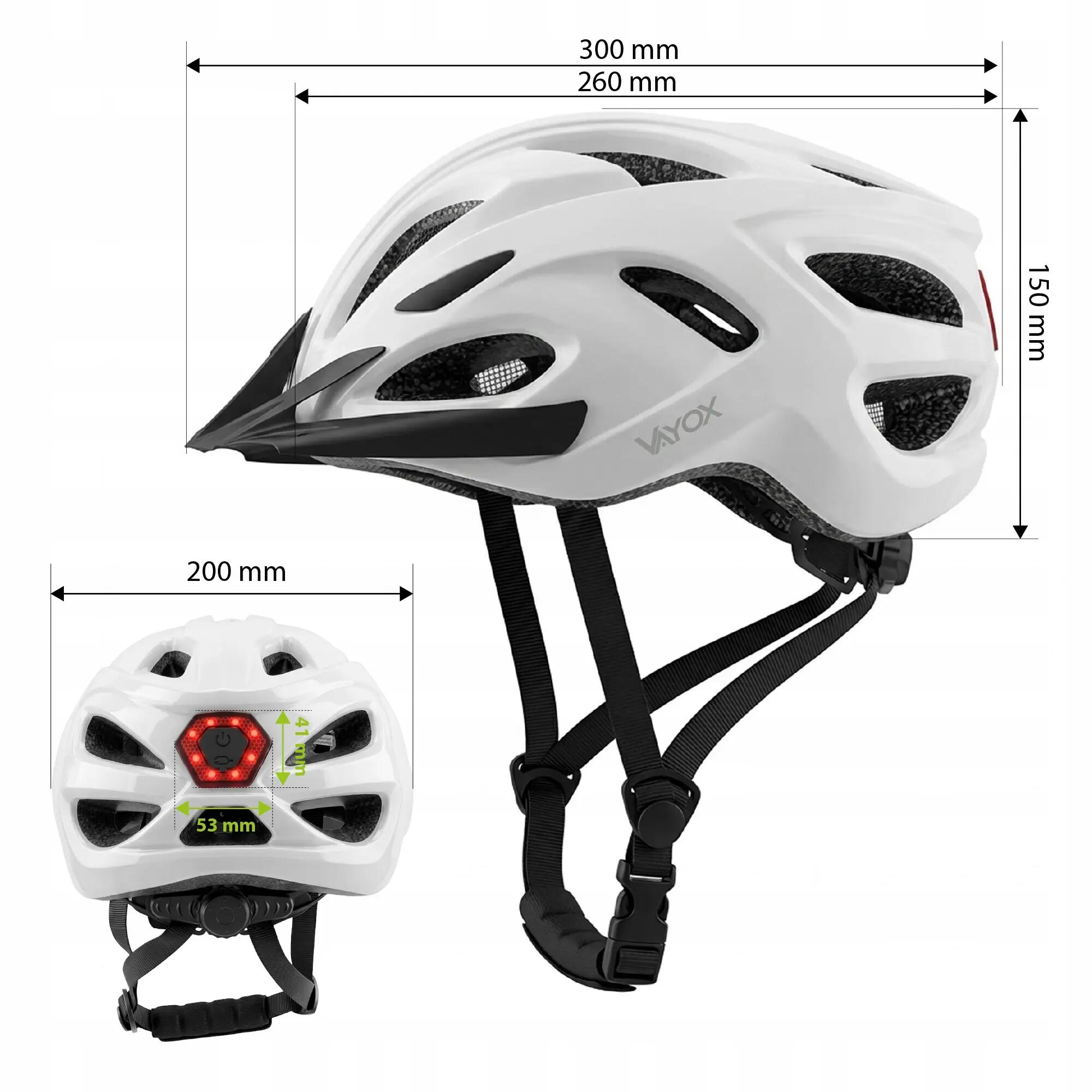 Casco bici Vayox Speed VA0425 luce LED 14/15