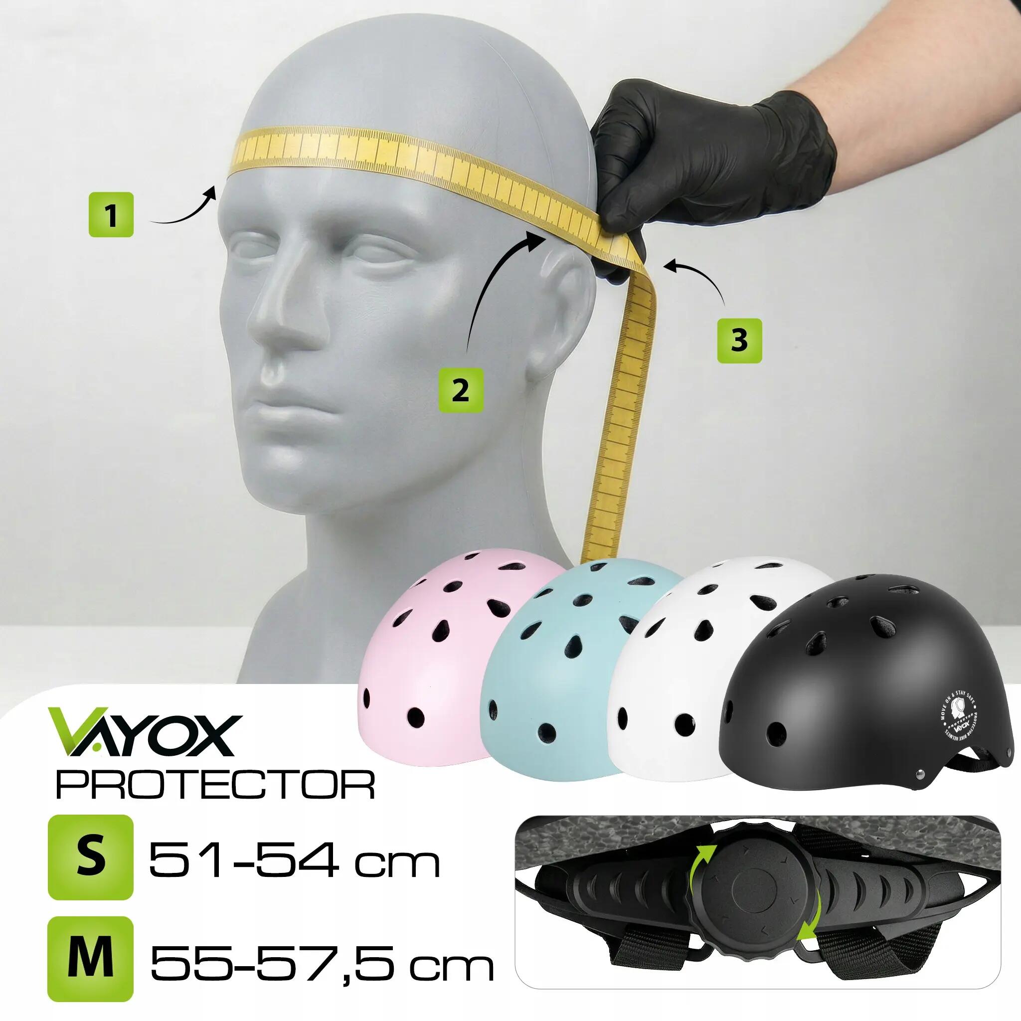 Vayox Protector VA0422 fietshelm voor kinderen voor skeelers, step 51-54cm 13/15