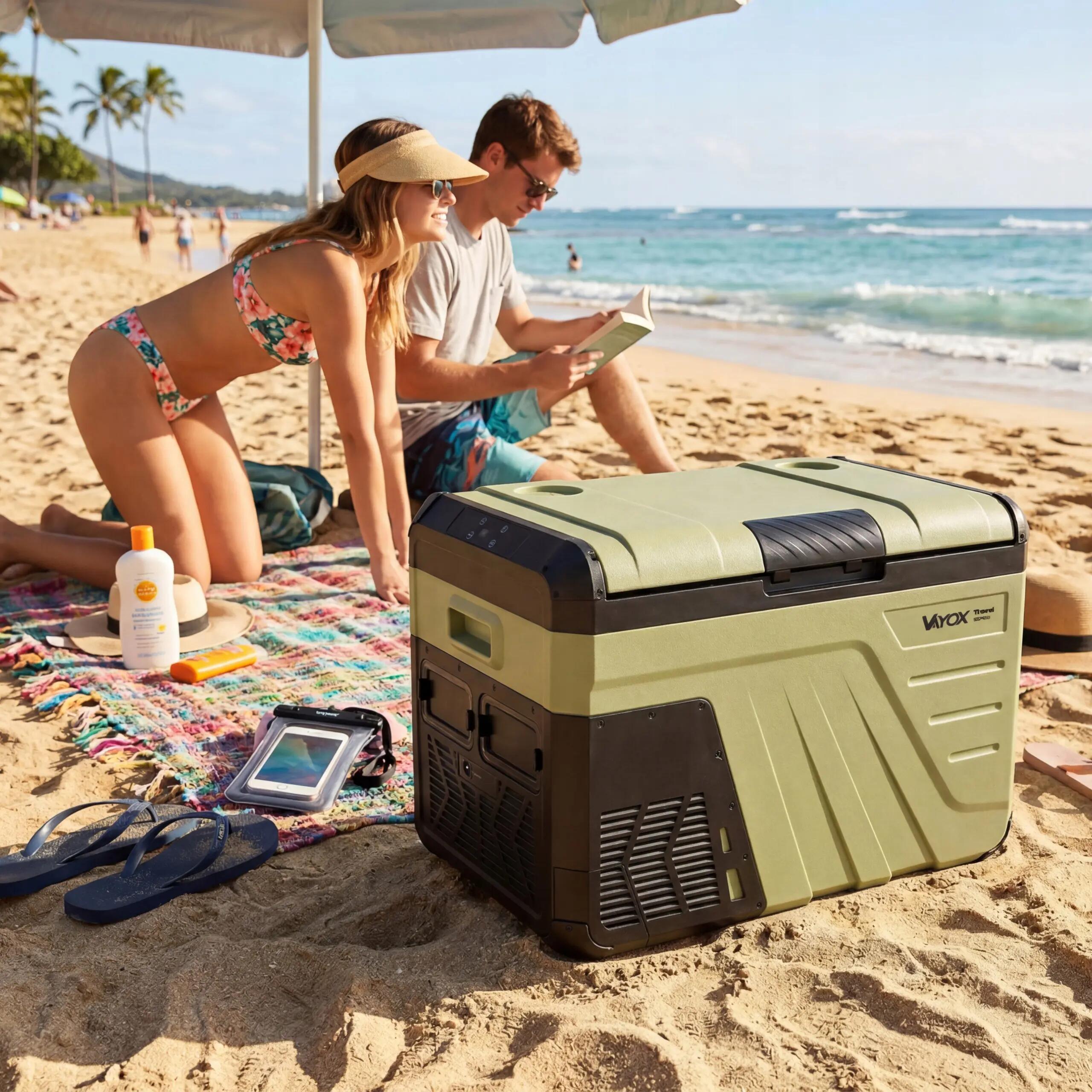 Kompressor-Kühltruhe Vayox VA-T37 12/24/230V mit Akku 35L 8/16