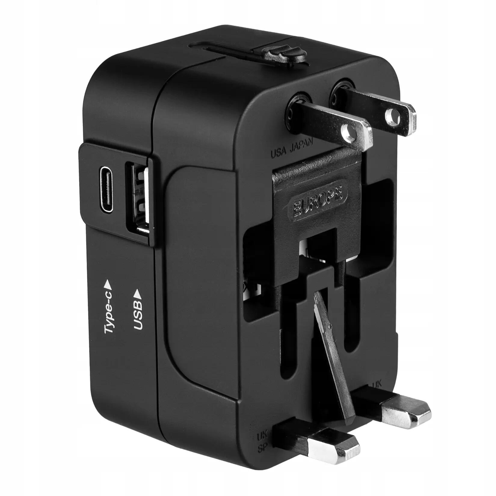 Reiseadapter Vayox VA0407 UK/US/EU/AU USB-C 9/15