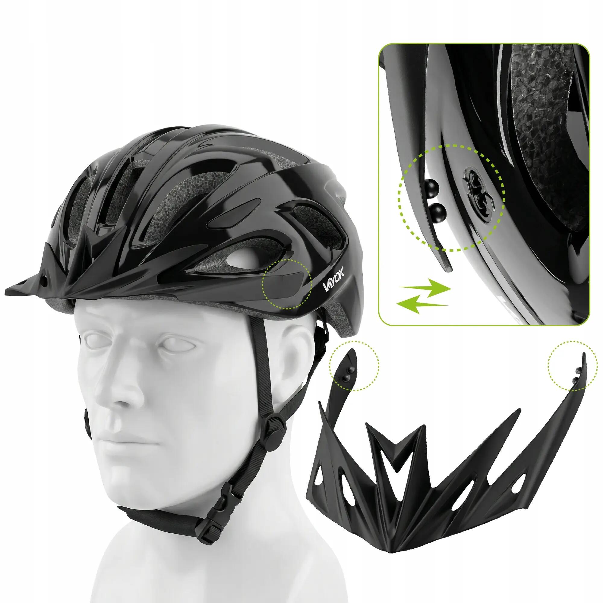 Vayox Speed VA0425 fietshelm met LED-lampje en vizier 5/15