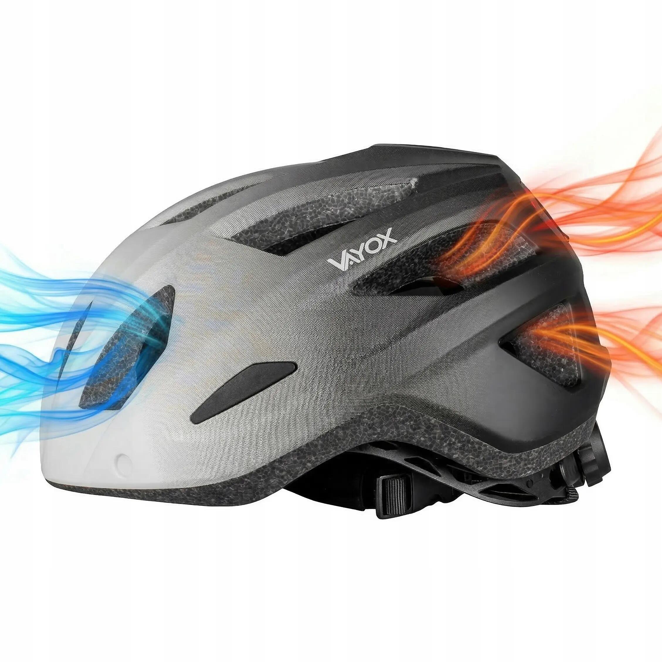 Casque de vélo Vayox Active VA0424 avec visière et éclairage LED 9/15