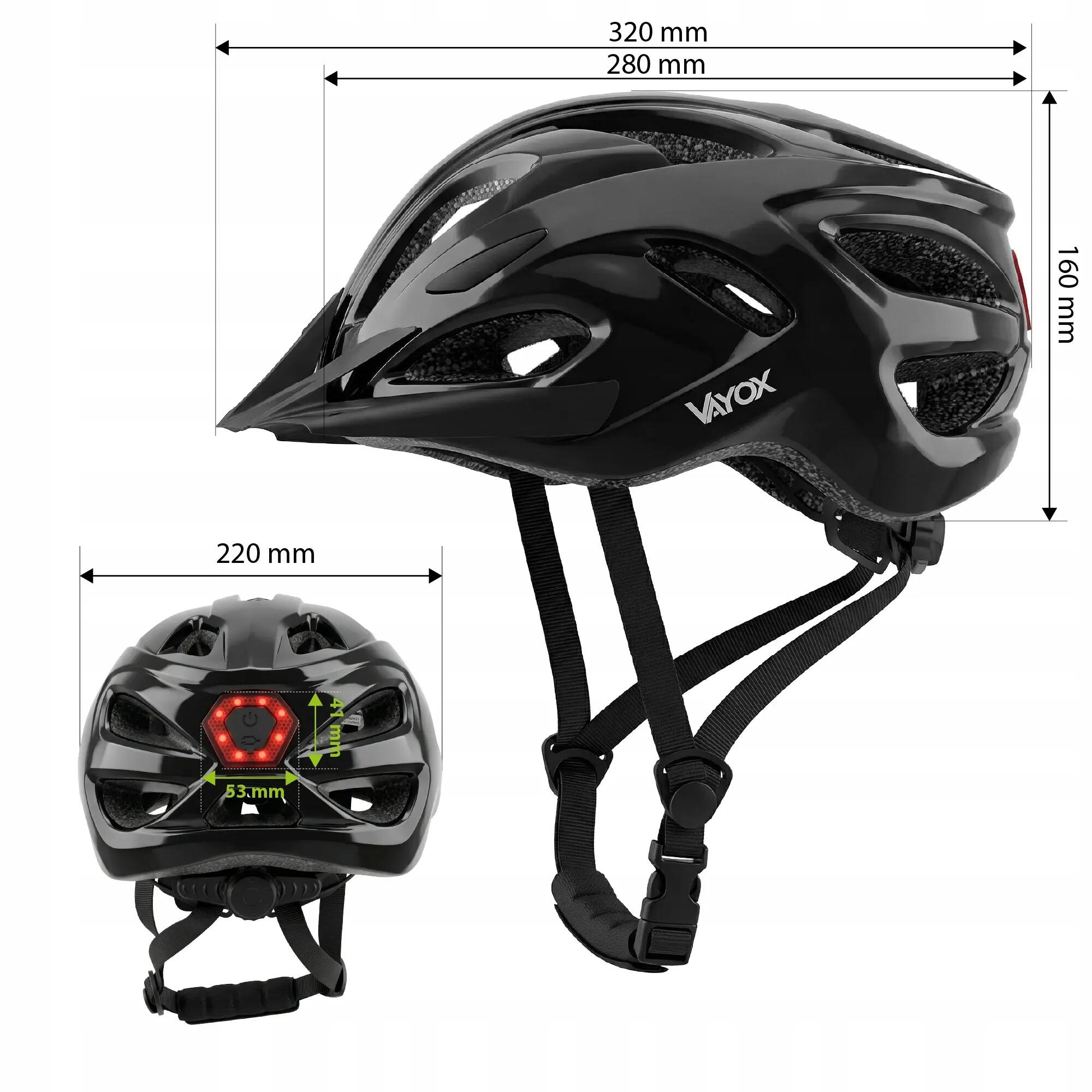 Vayox Speed VA0425 fietshelm met LED-lampje en vizier 14/15