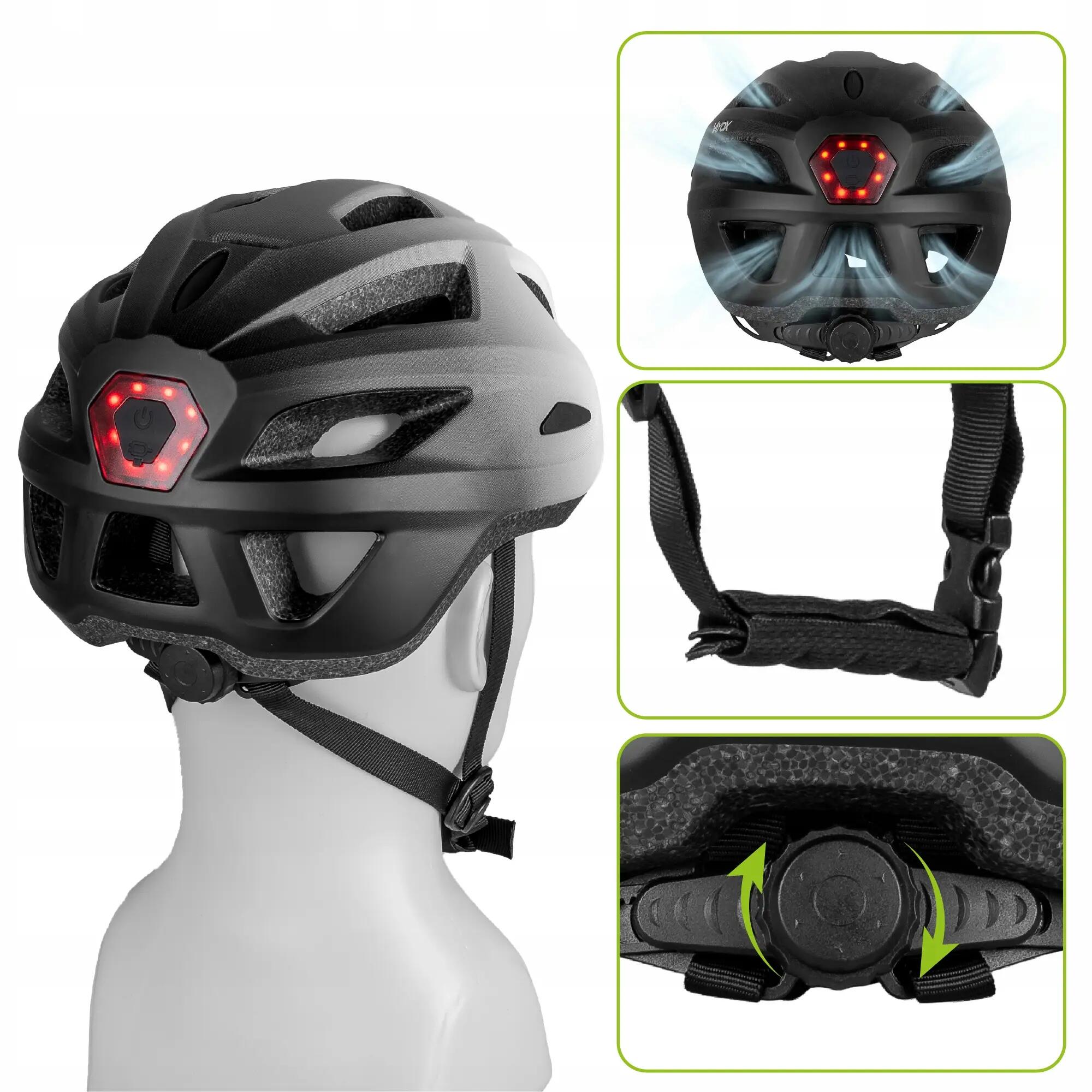 Casque de vélo Vayox Active VA0424 avec visière et éclairage LED 5/15