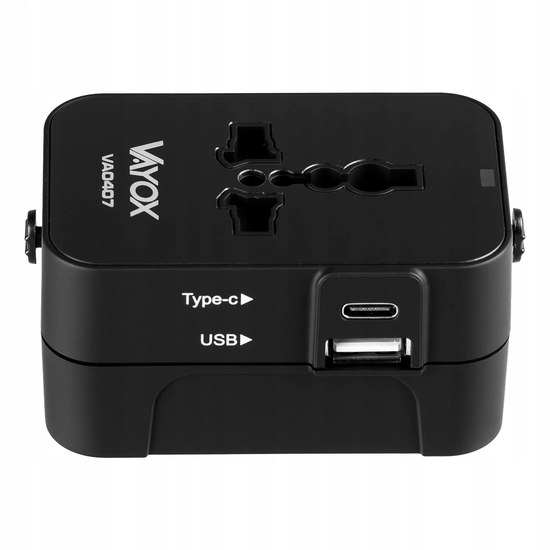 Reiseadapter Vayox VA0407 UK/US/EU/AU USB-C 13/15