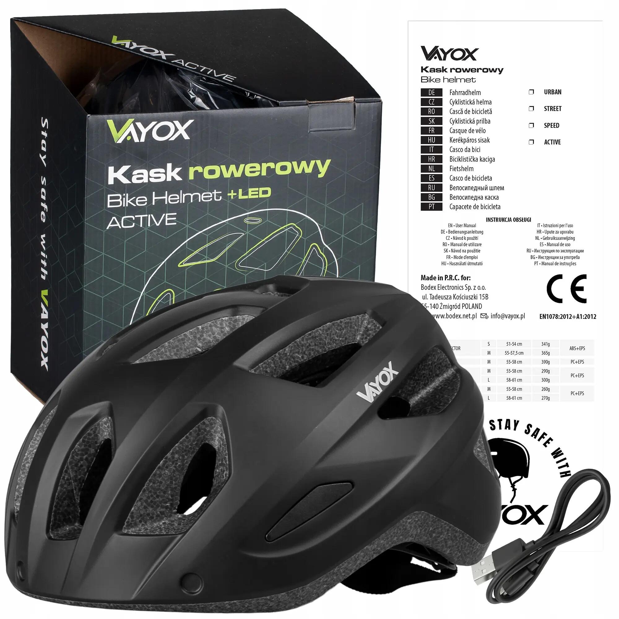Fahrradhelm Vayox Active VA0424 LED-Leuchte 15/15