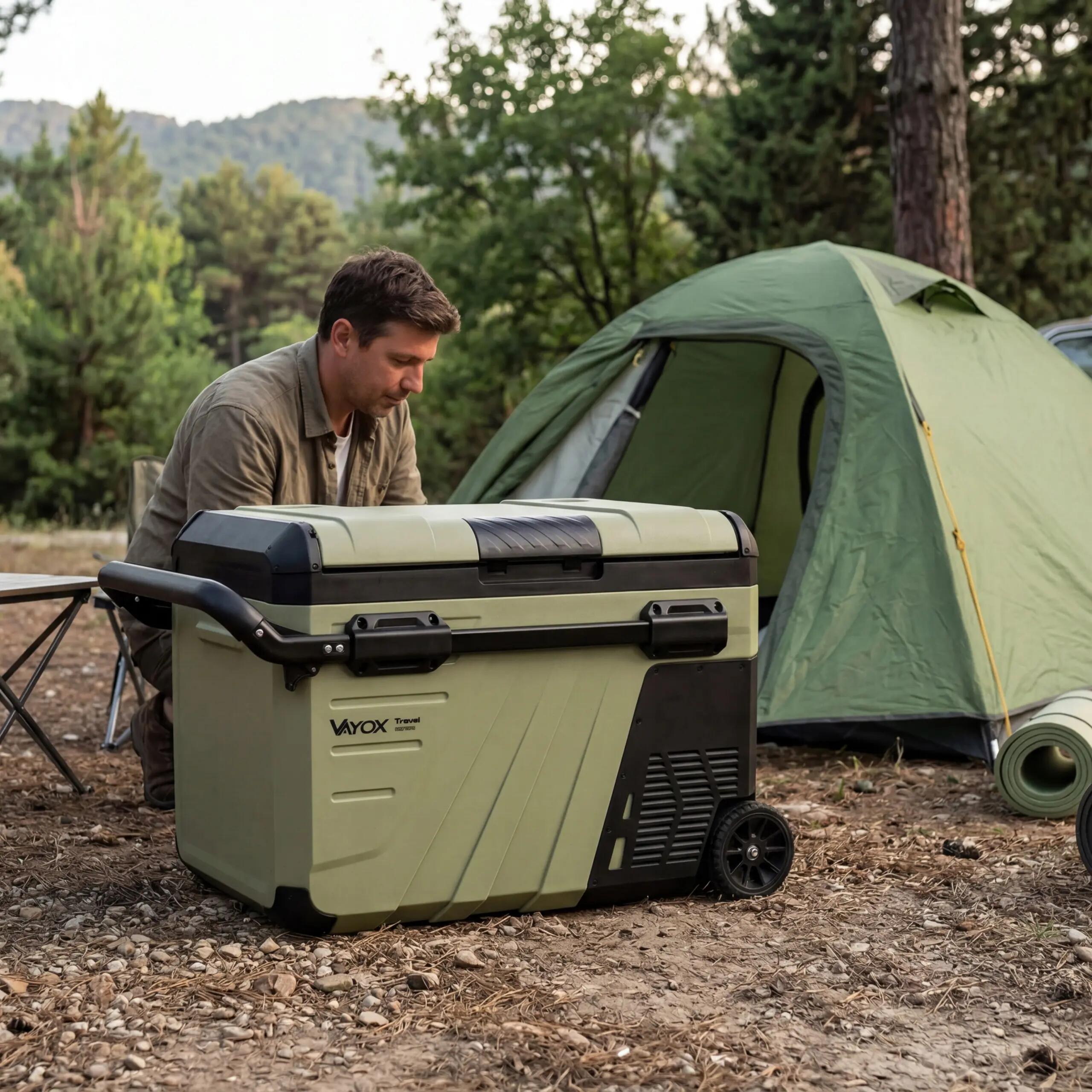 Kompressor-Kühltruhe Vayox VA-TW37 12/24/230V mit Rädern 35L 9/16