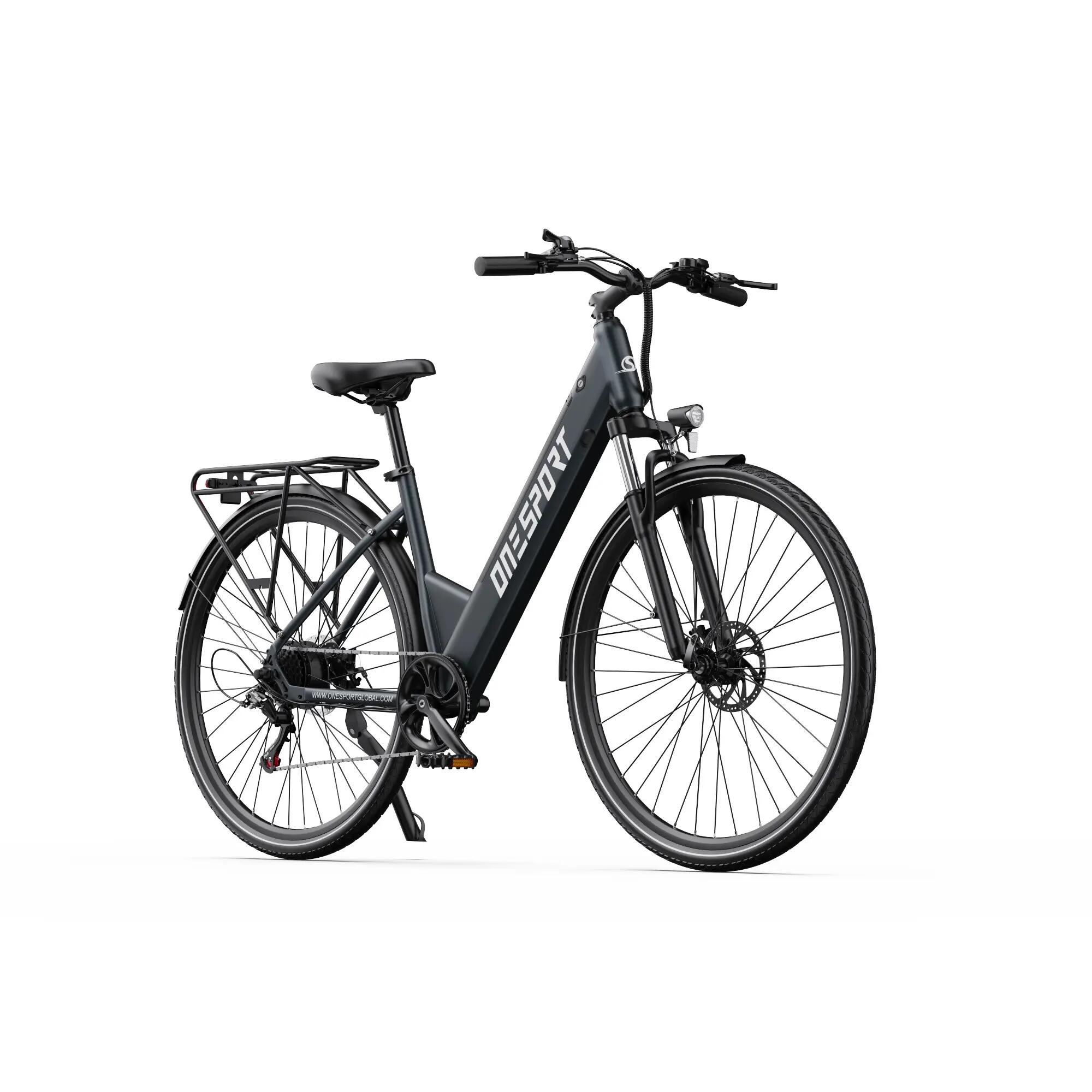 Bicicleta eléctrica urbana ONESPORT OT12 de 27,5", batería de 36 V y 13 Ah 2/7