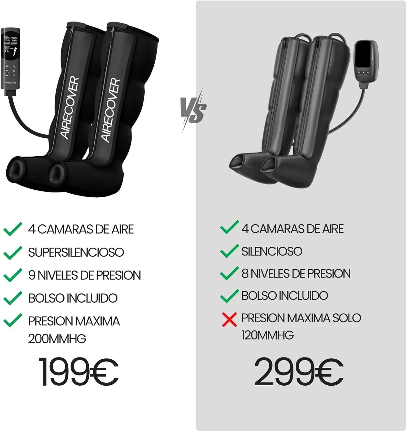 AIR ONE 2.0 - Massaggio a compressione per gambe affaticate, recupero 4/9