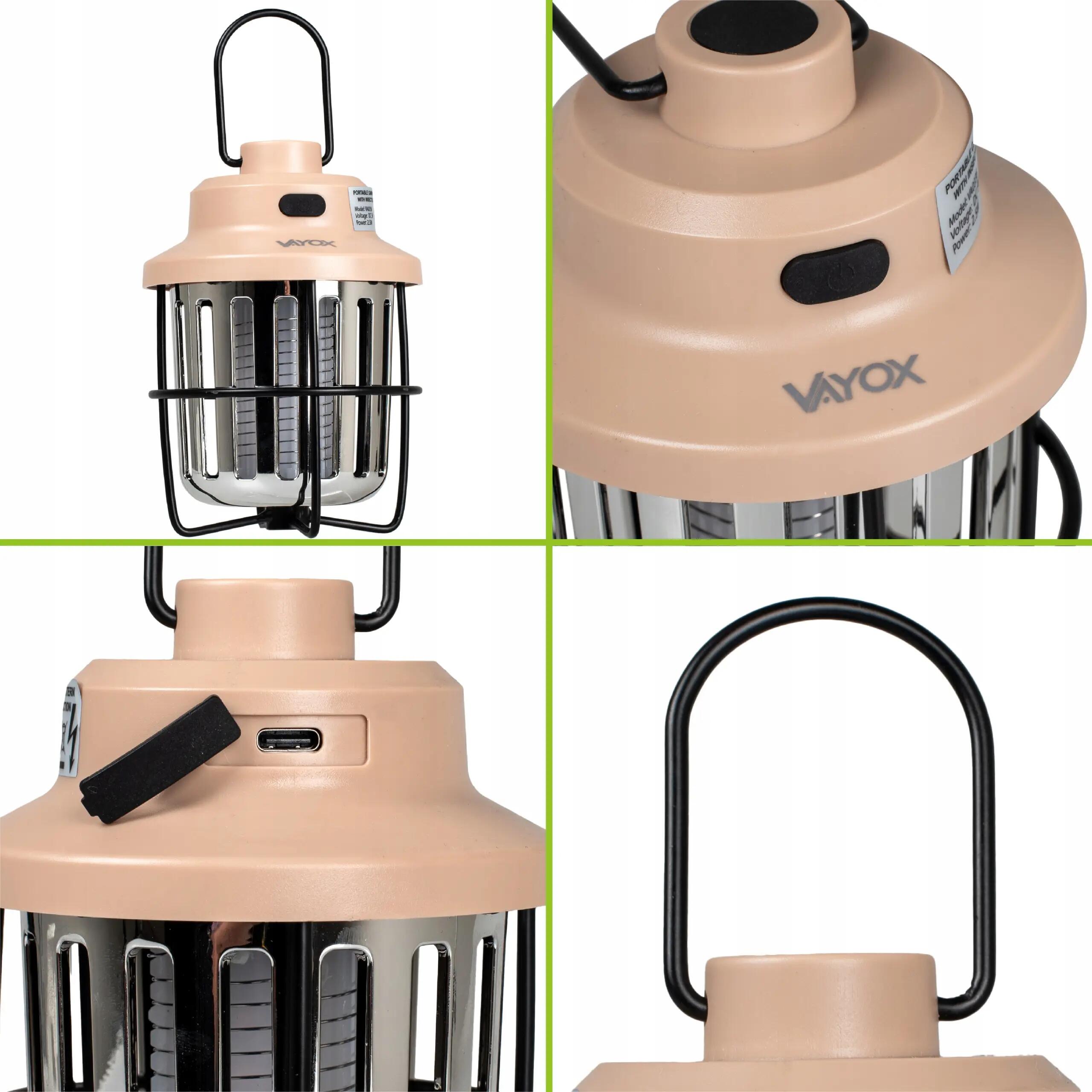 Lampa owadobójcza UV VAYOX VA0336 na komary muchy akumulatorowa 7/15