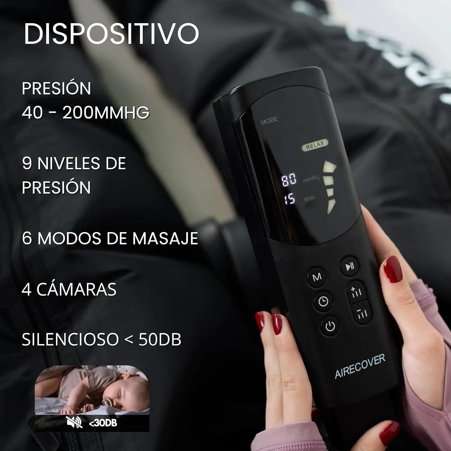 AIR ONE 2.0 - Massaggio a compressione per gambe affaticate, recupero 2/9