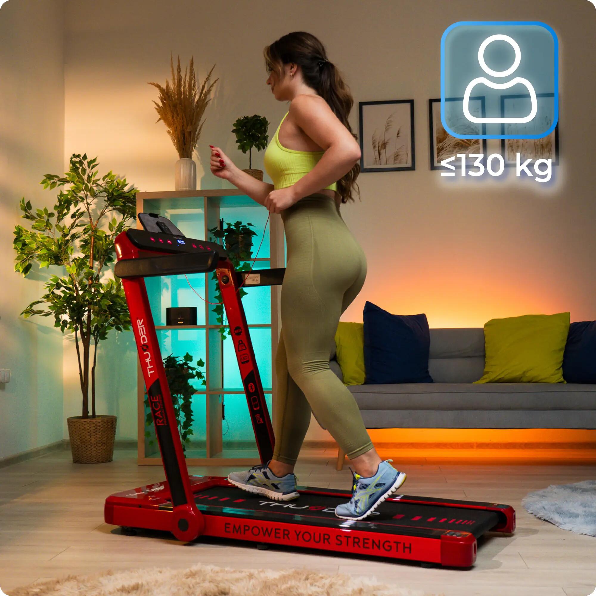 Bieżnia elektryczna walkingpad do biegania domowa składana Thunder RACE-RED-PRO 3/7