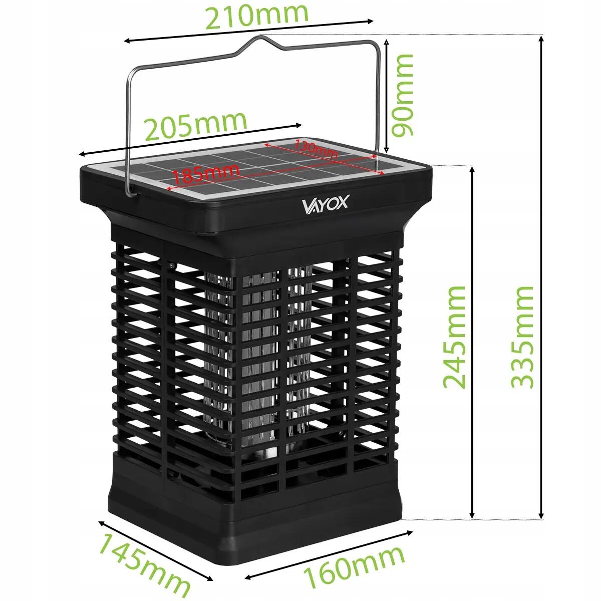 Lampa owadobójcza UV VAYOX IKV-200 na komary muchy akumulatorowa solarna 14/15