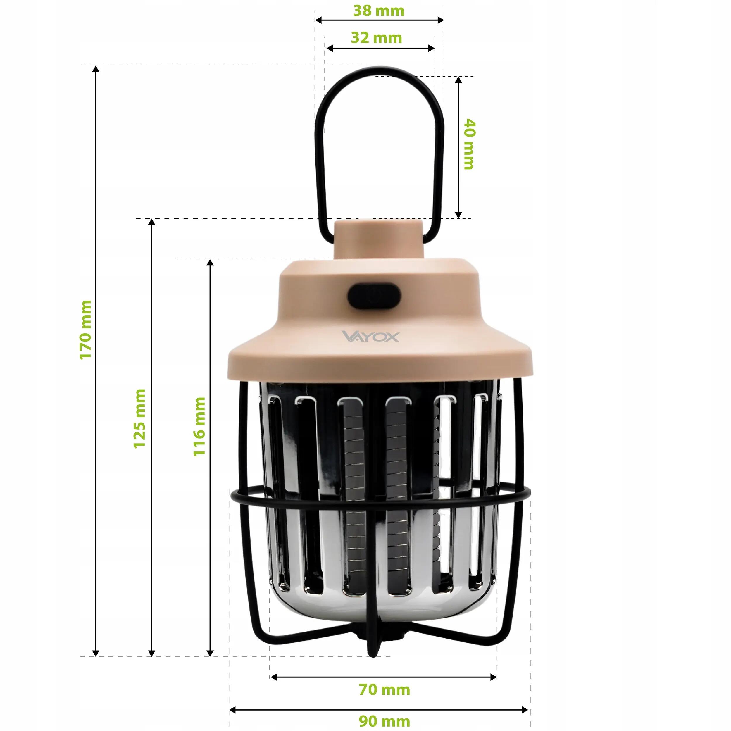 Lampa owadobójcza UV VAYOX VA0336 na komary muchy akumulatorowa 14/15