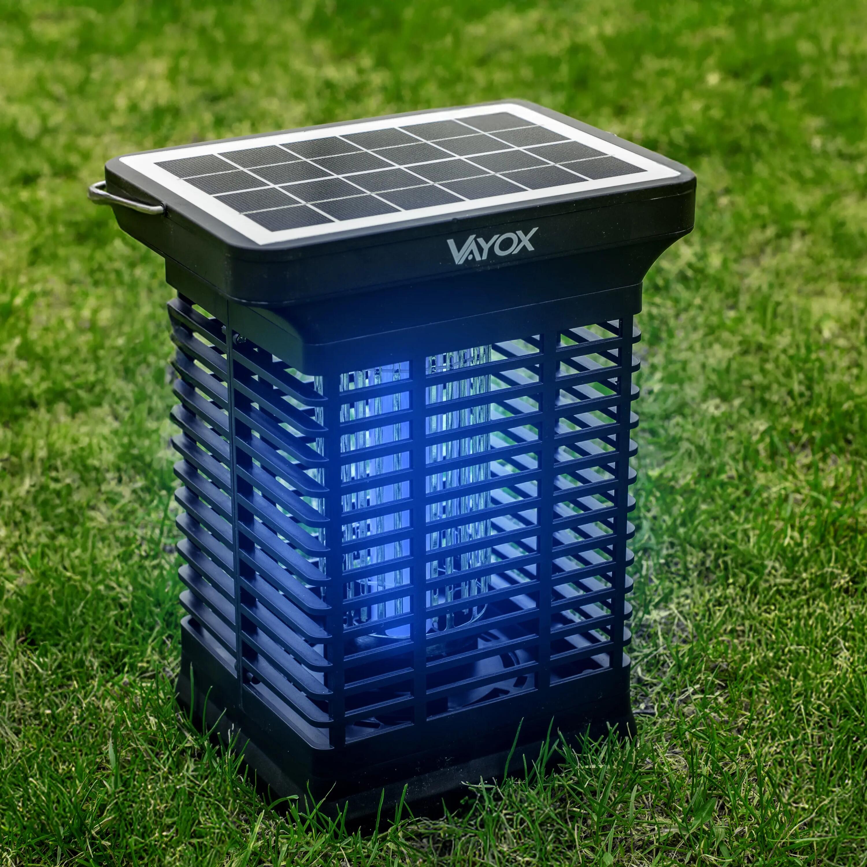 Lampa owadobójcza UV VAYOX IKV-200 na komary muchy akumulatorowa solarna 10/15