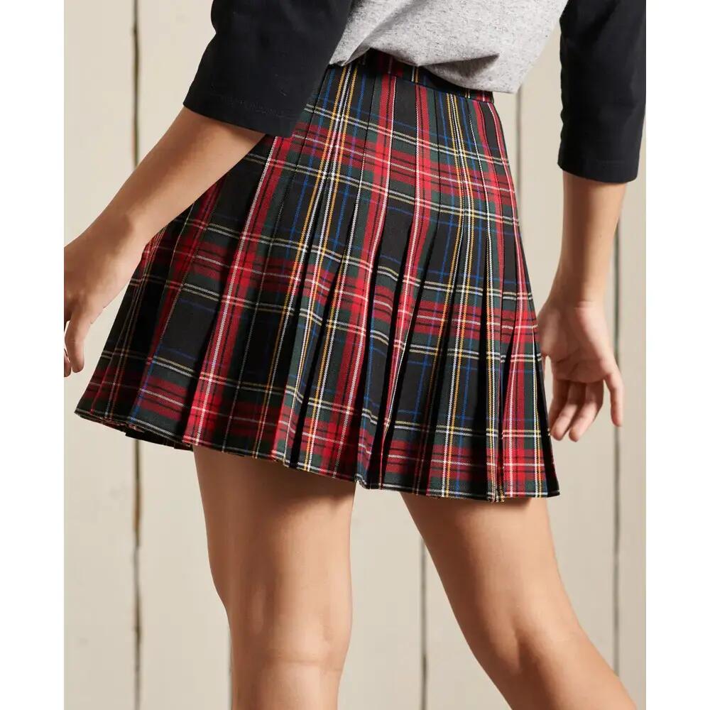 Mini-saia em xadrez feminino Superdry 3/7