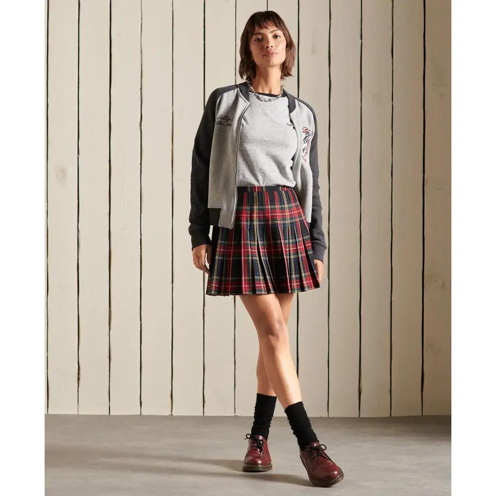 Mini-saia em xadrez feminino Superdry 2/7
