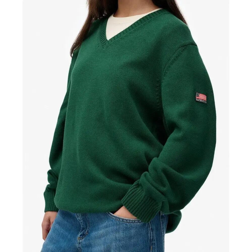Pull oversized decote V mulher Superdry 4/6