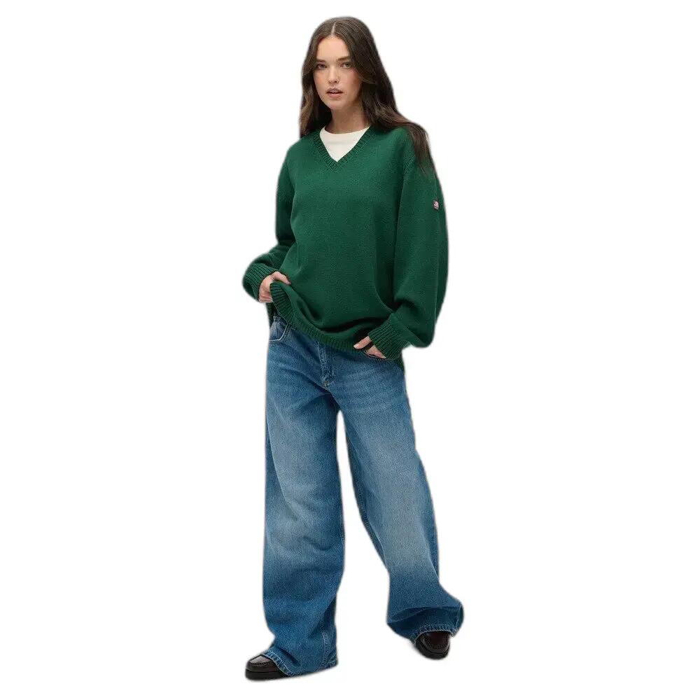 Pull oversized decote V mulher Superdry 2/6