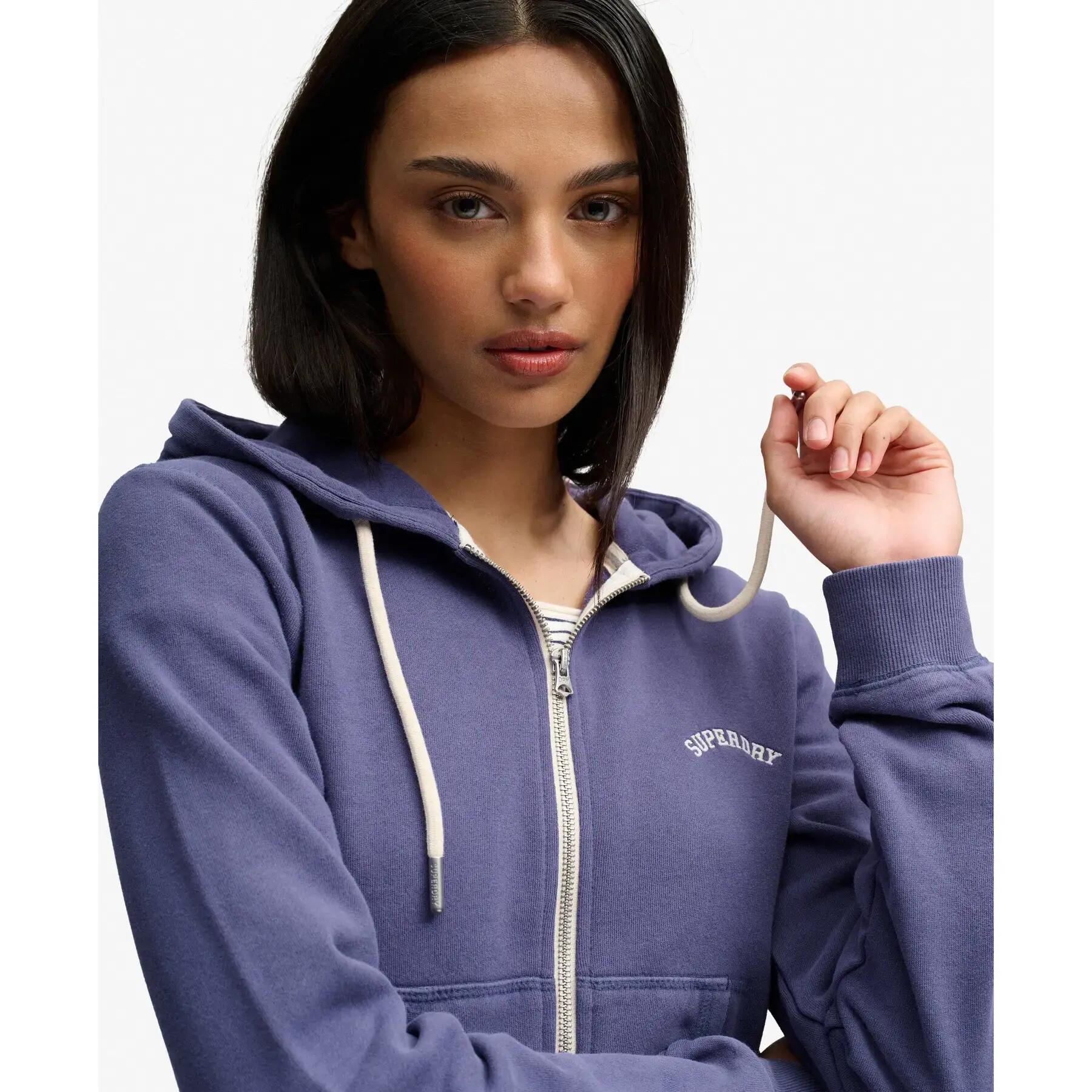 Damessweater met korte capuchon en ritssluiting Superdry Essential 4/6