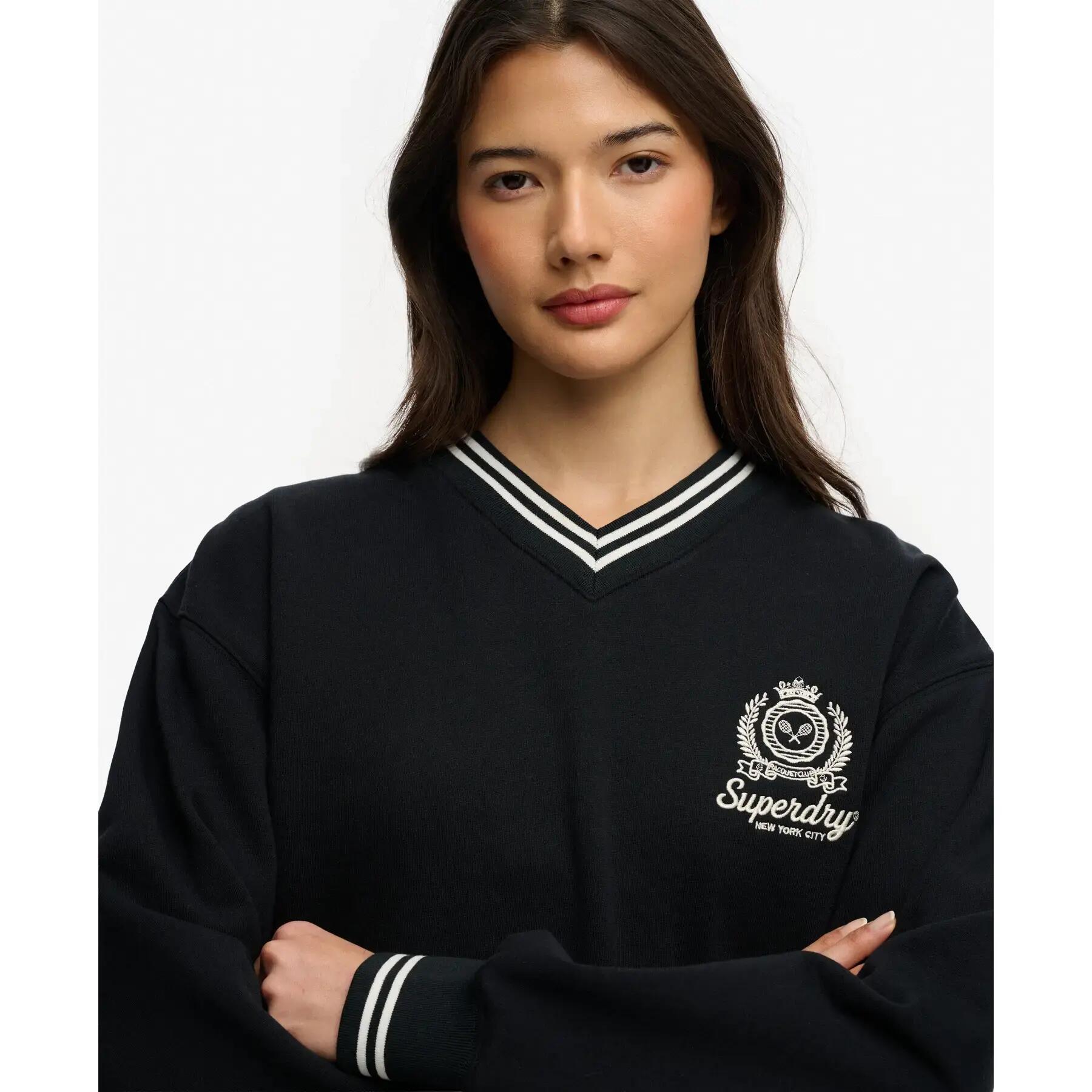 Sweatshirt de gola V para mulher Superdry Country Club Crest 6/6