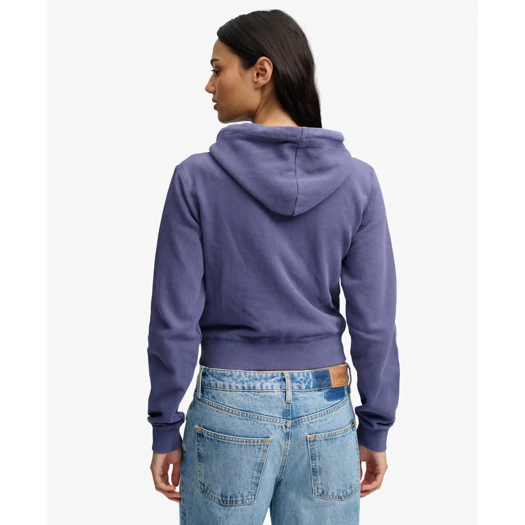 Damessweater met korte capuchon en ritssluiting Superdry Essential 3/6