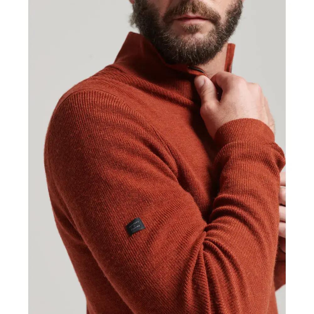 Trui van merinoswol met halve rits Superdry 4/6