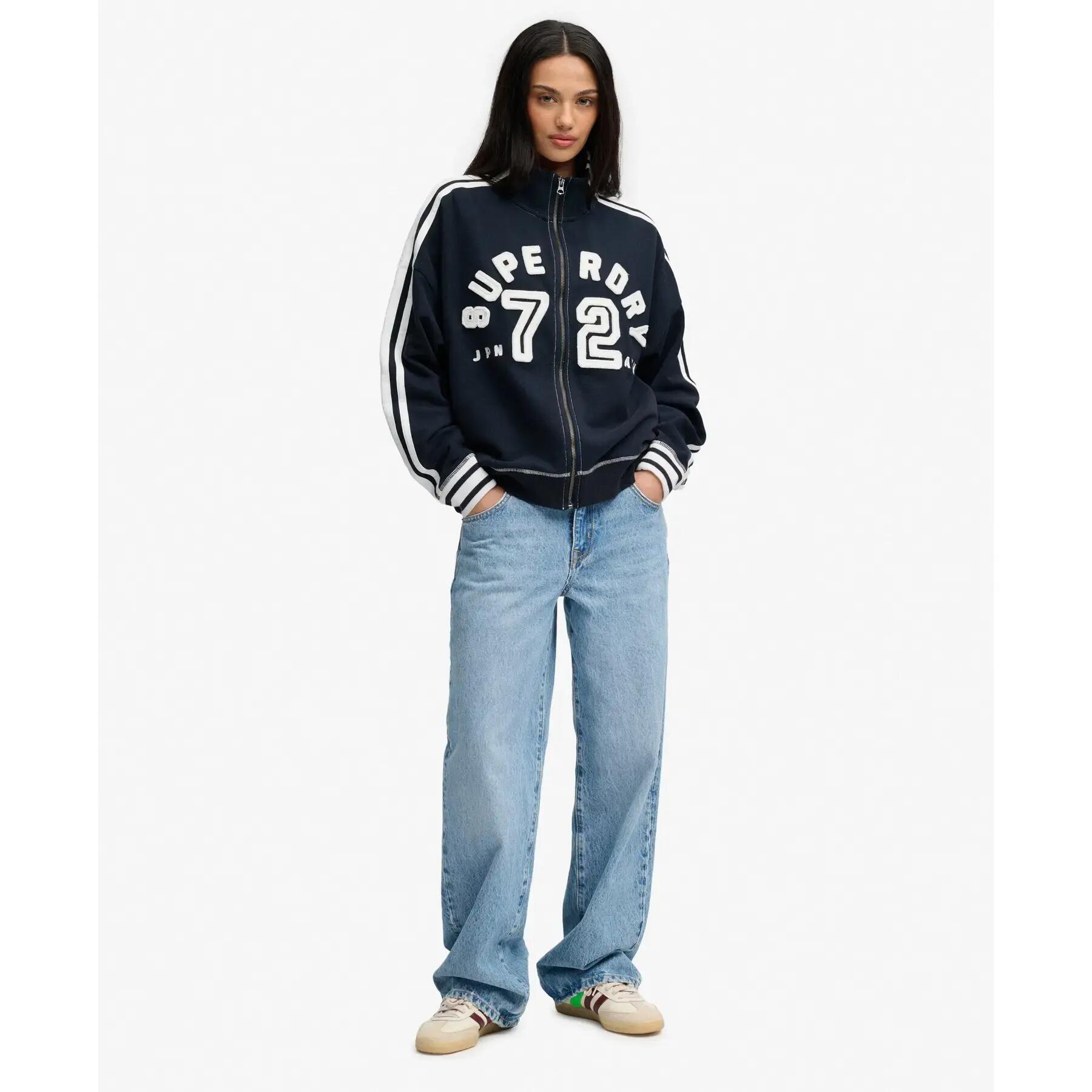 Felpa con cerniera da donna Superdry Cult Applique 4/7