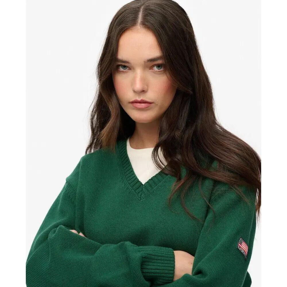 Pull oversized decote V mulher Superdry 6/6