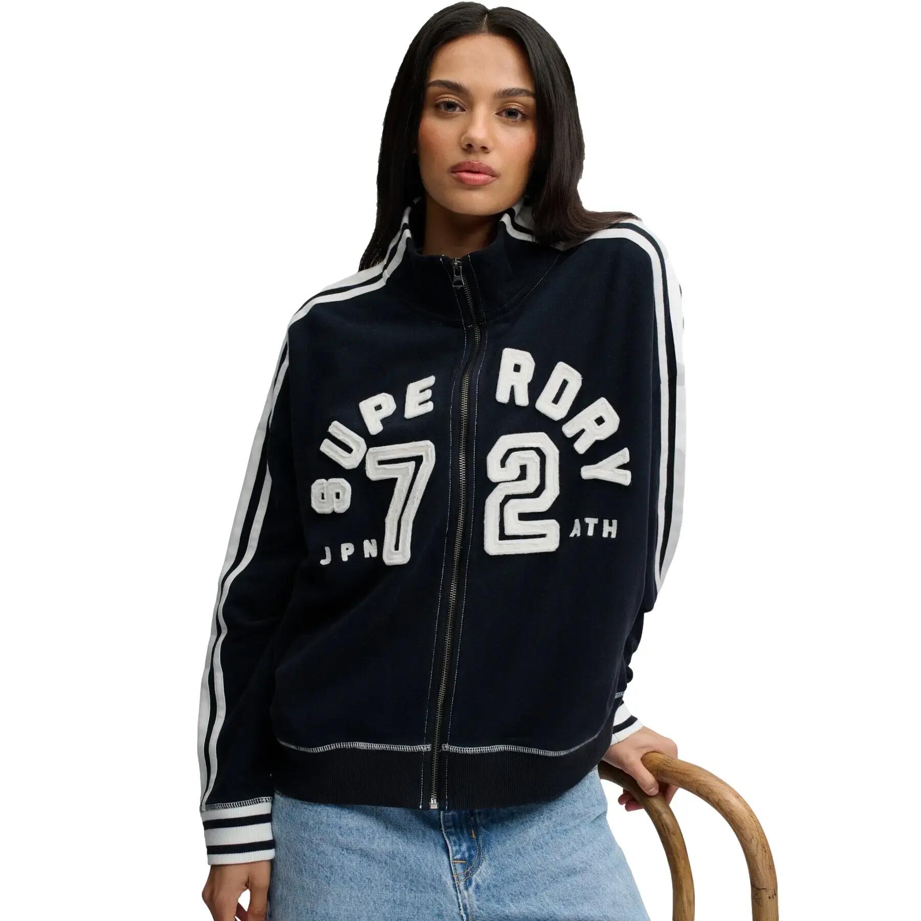 Felpa con cerniera da donna Superdry Cult Applique 3/7