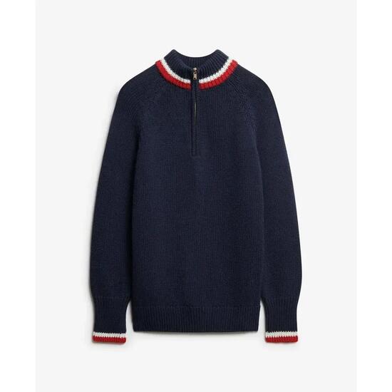 Dames fleece vest met rits en rand Superdry