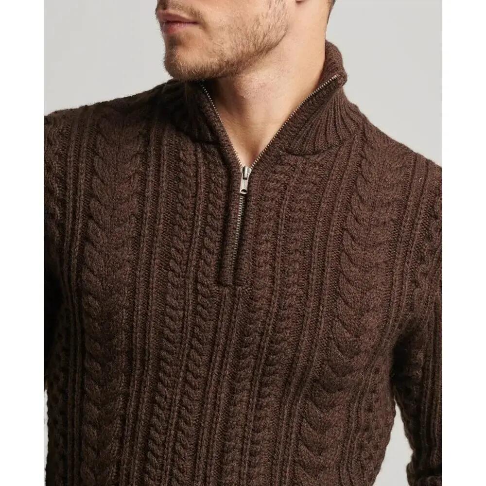 Pullover aus Twisted Mesh 1/2 mit Reißverschluss Superdry Vintage Jacob 5/6