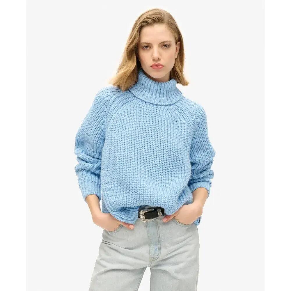Pull de gola alta folgado em malha para mulher Superdry 2/6