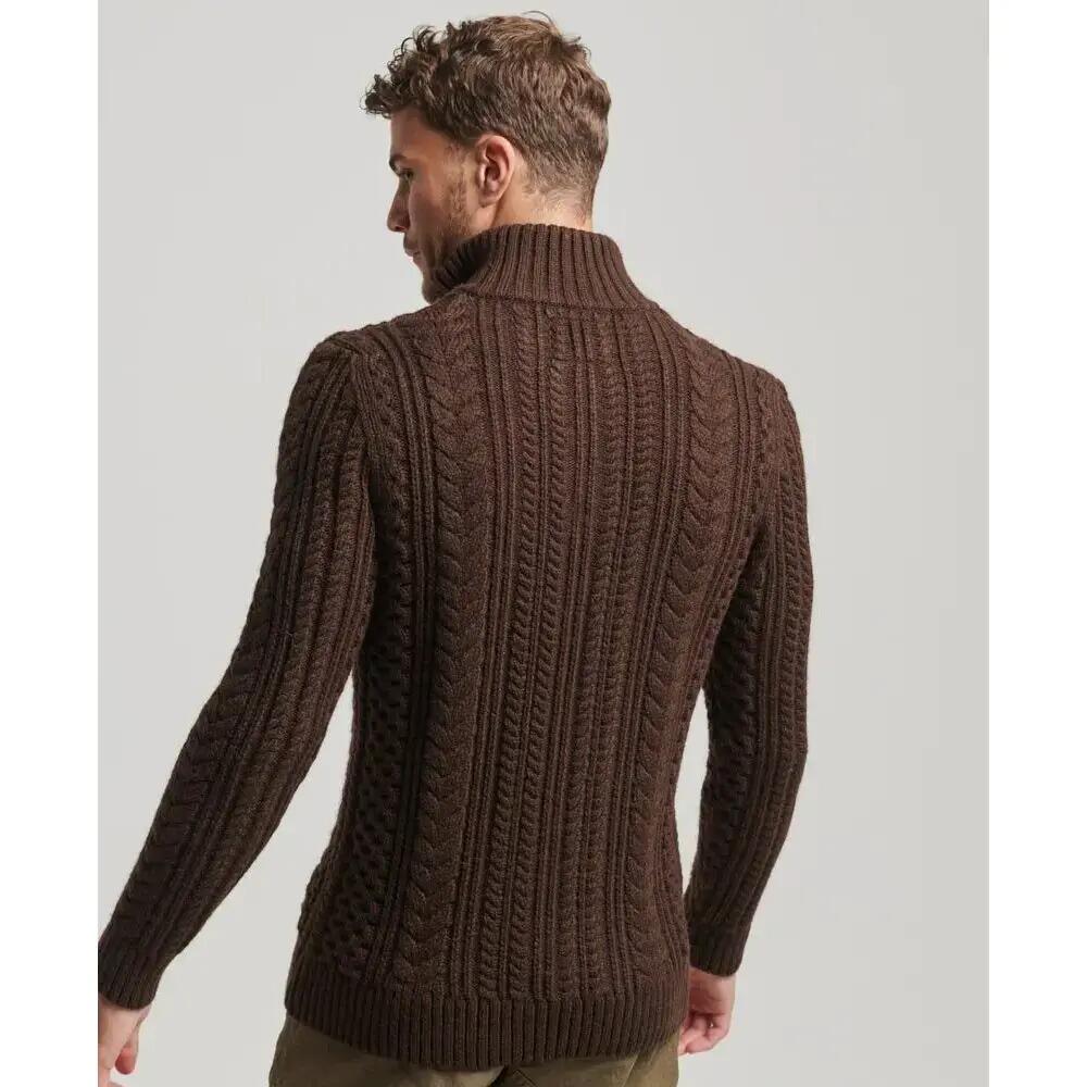 Pullover aus Twisted Mesh 1/2 mit Reißverschluss Superdry Vintage Jacob 4/6