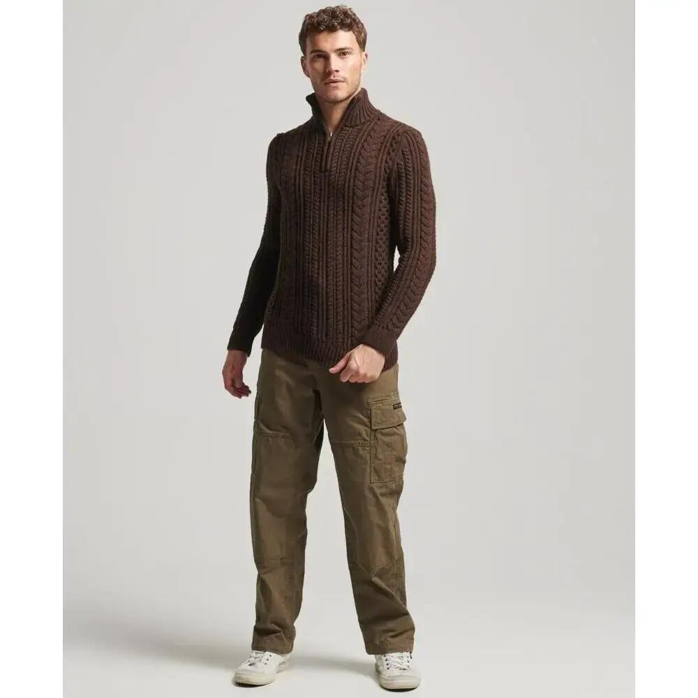 Pullover aus Twisted Mesh 1/2 mit Reißverschluss Superdry Vintage Jacob 3/6
