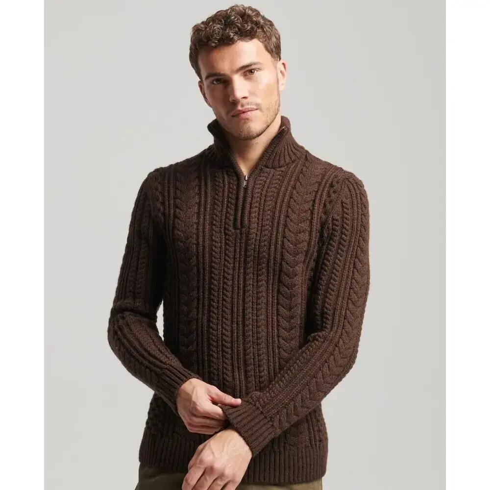 Pullover aus Twisted Mesh 1/2 mit Reißverschluss Superdry Vintage Jacob 2/6