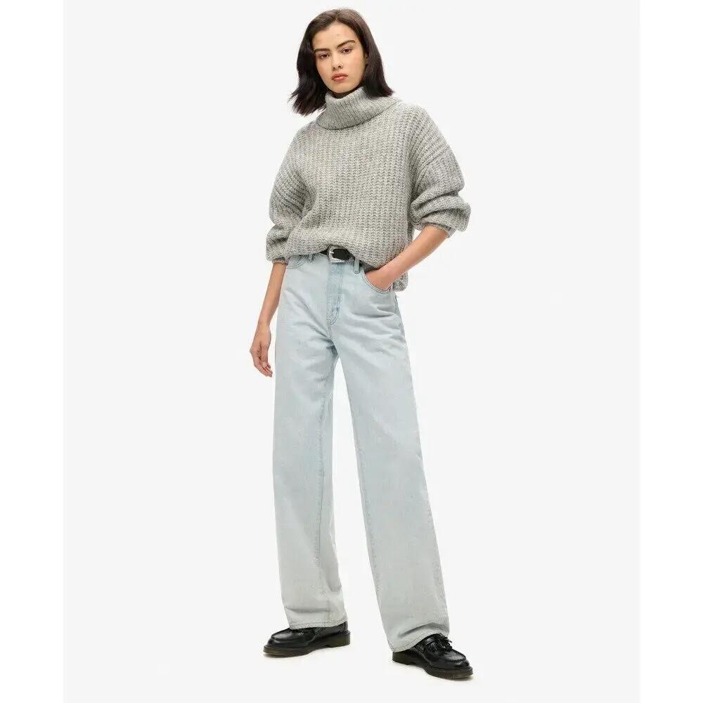 Geborstelde geribde trui met ruime hals voor vrouwen Superdry 2/6