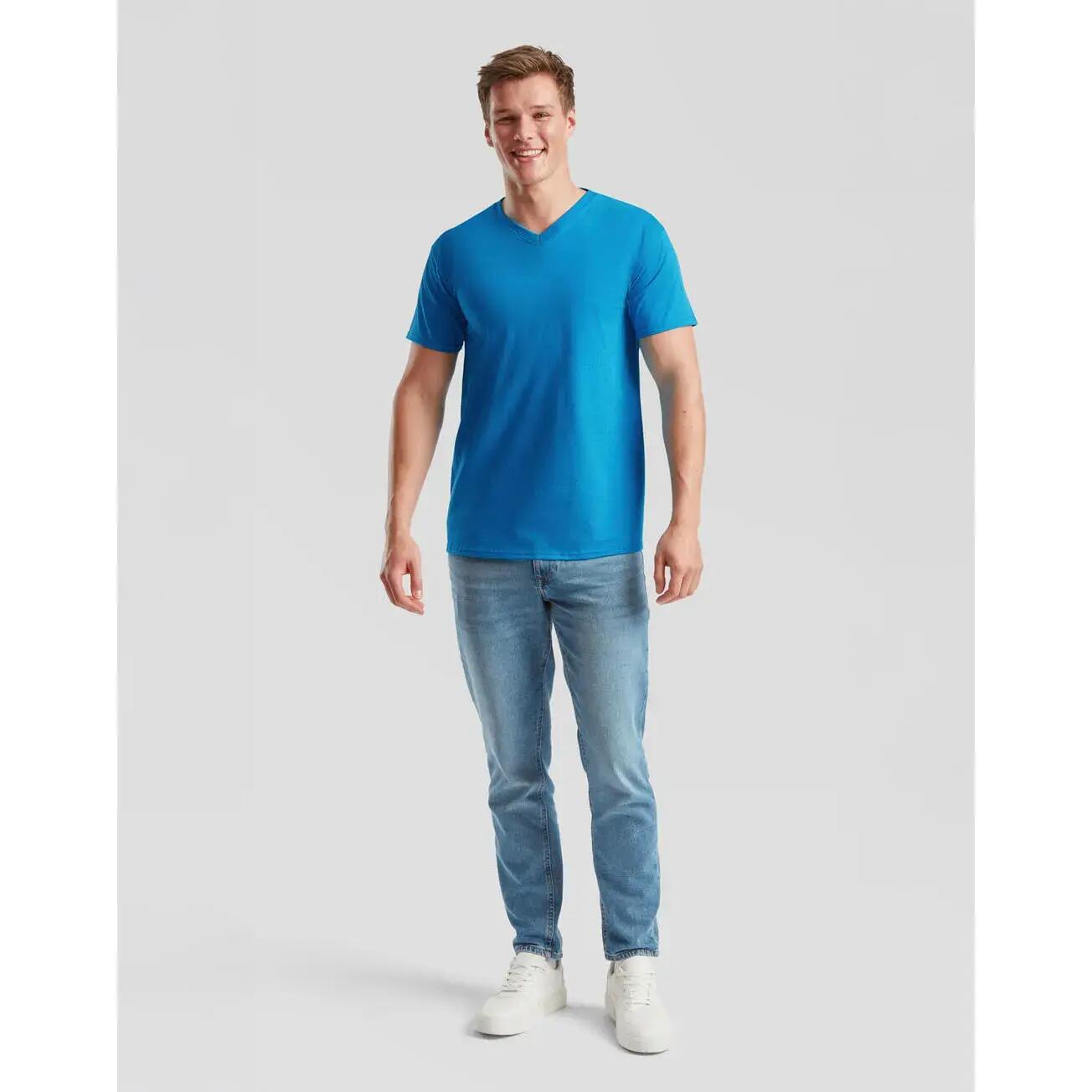 T-shirt a collo a V Fruit of the Loom Valueweight 4/5