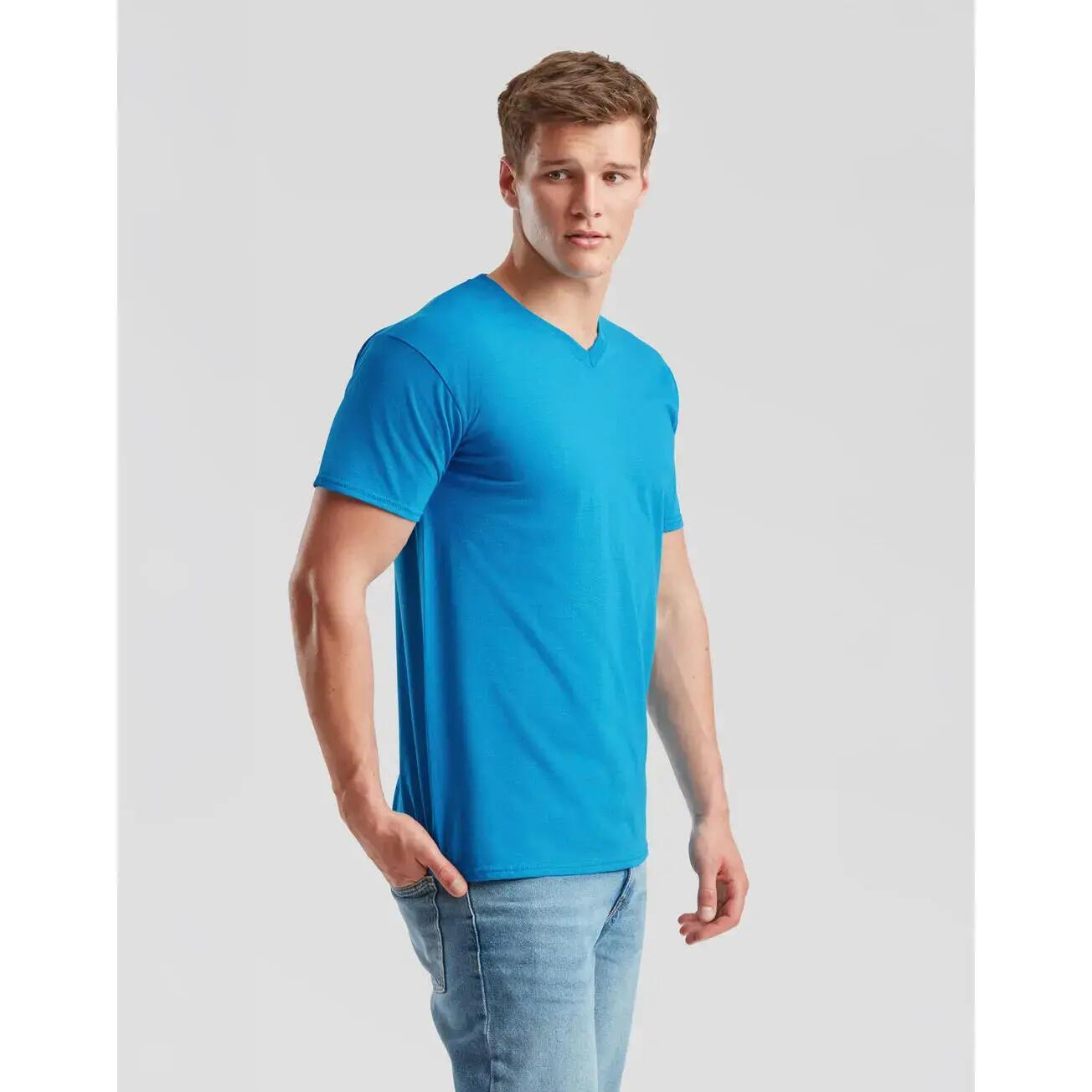 T-shirt a collo a V Fruit of the Loom Valueweight 3/5
