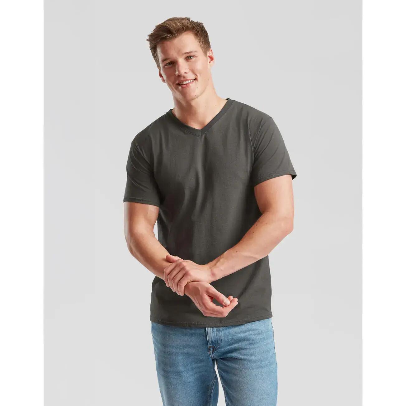 T-shirt col en V Fruit of the Loom Valueweight 2/2
