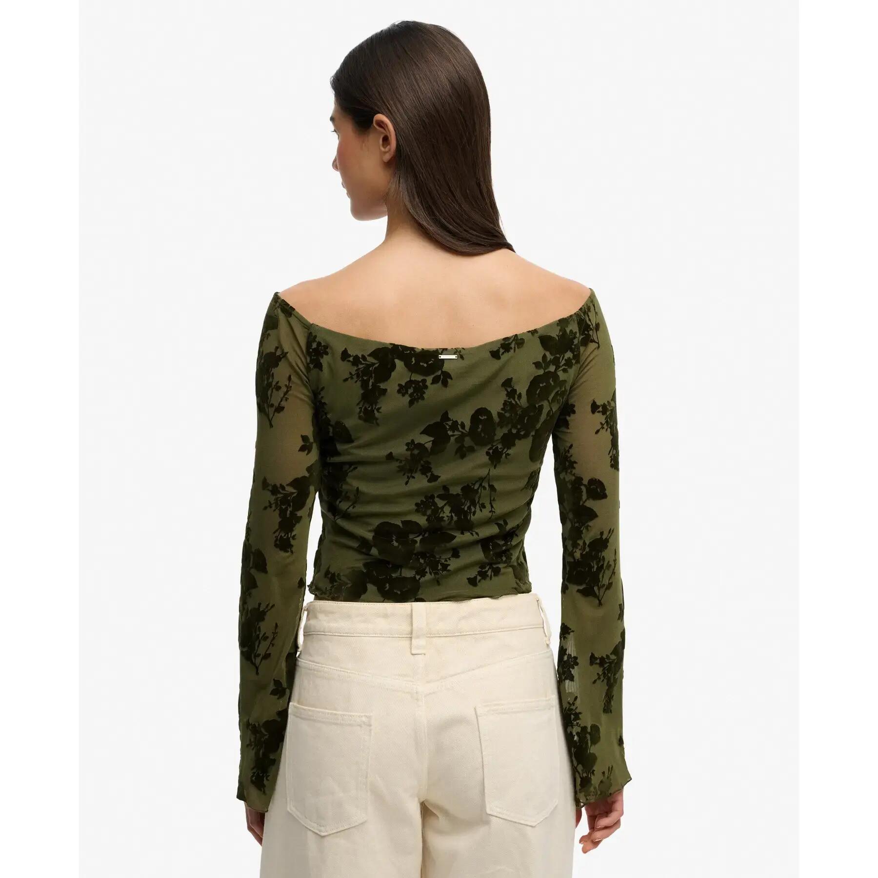 T-shirt maniche lunghe in maglia felpata donna Superdry 4/6