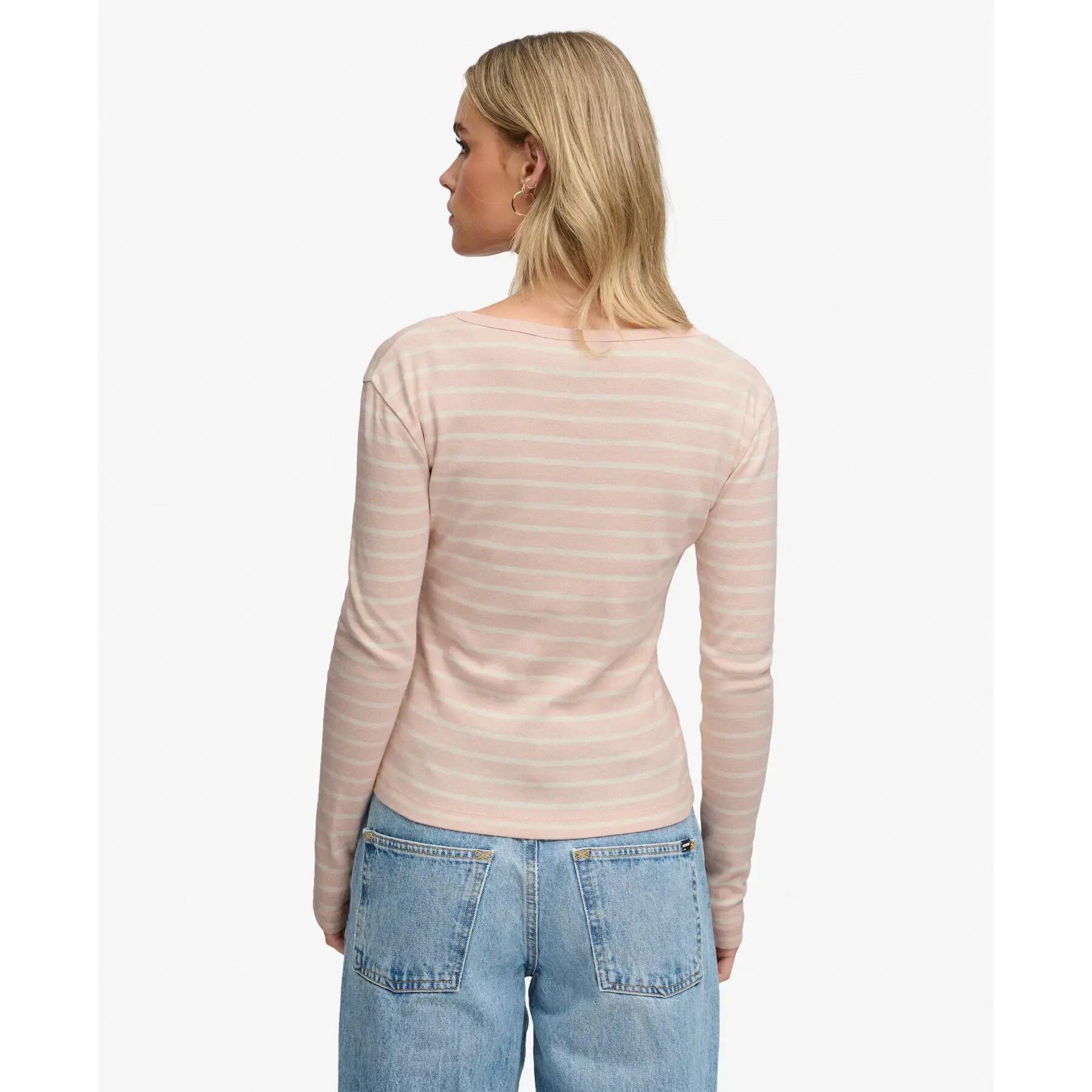 Gestreepte lange mouwen t-shirt voor dames Superdry Ath Ess 5/7