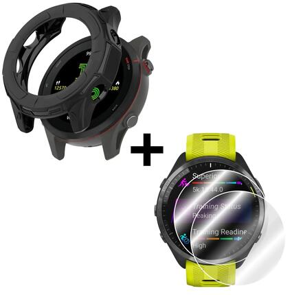 Pack protección Garmin Forerunner 965 - Funda TPU + 2 films hidrogel HD