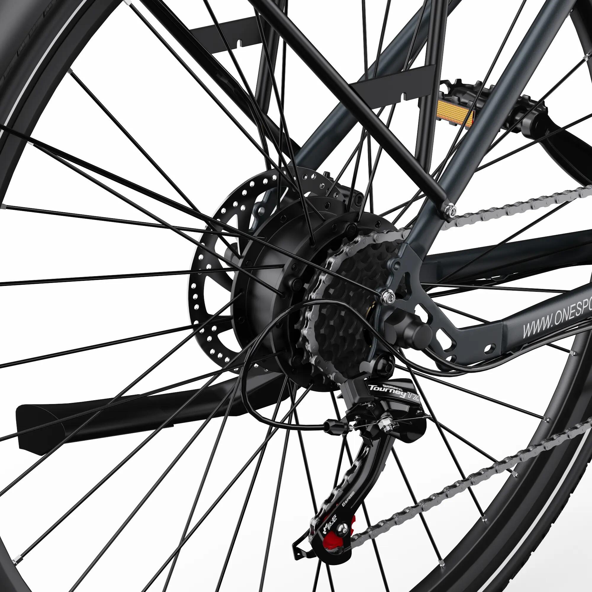Elektrische stadsfiets voor volwassenen OT12, banden 27,5" × 2,25". 9/11