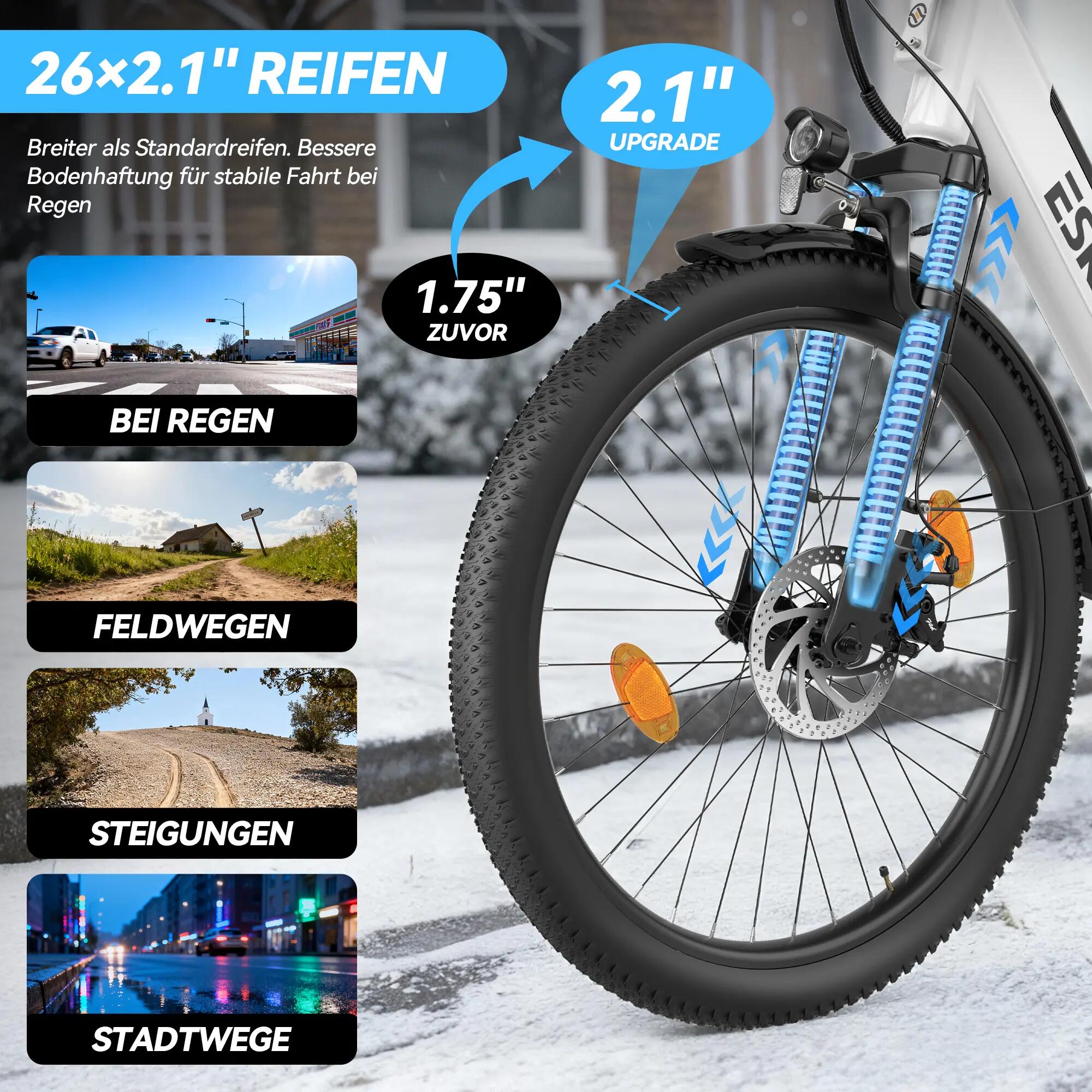 Electric Bike ESKUTE C100 Plus 250W 36V 10.4Ah 25km/h 5/8