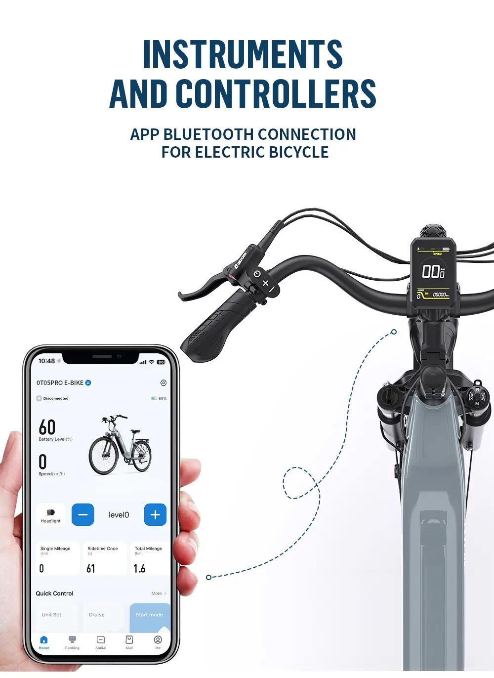 Bicicleta Eléctrica Urbana ONESPORT OT05 Pro｜Motor 250W｜Batería 36V 22.5Ah 8/11