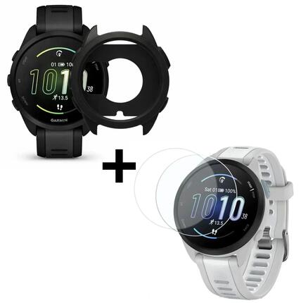 Pack protección Garmin Forerunner 165 - funda silicona + 2 films hidrogel