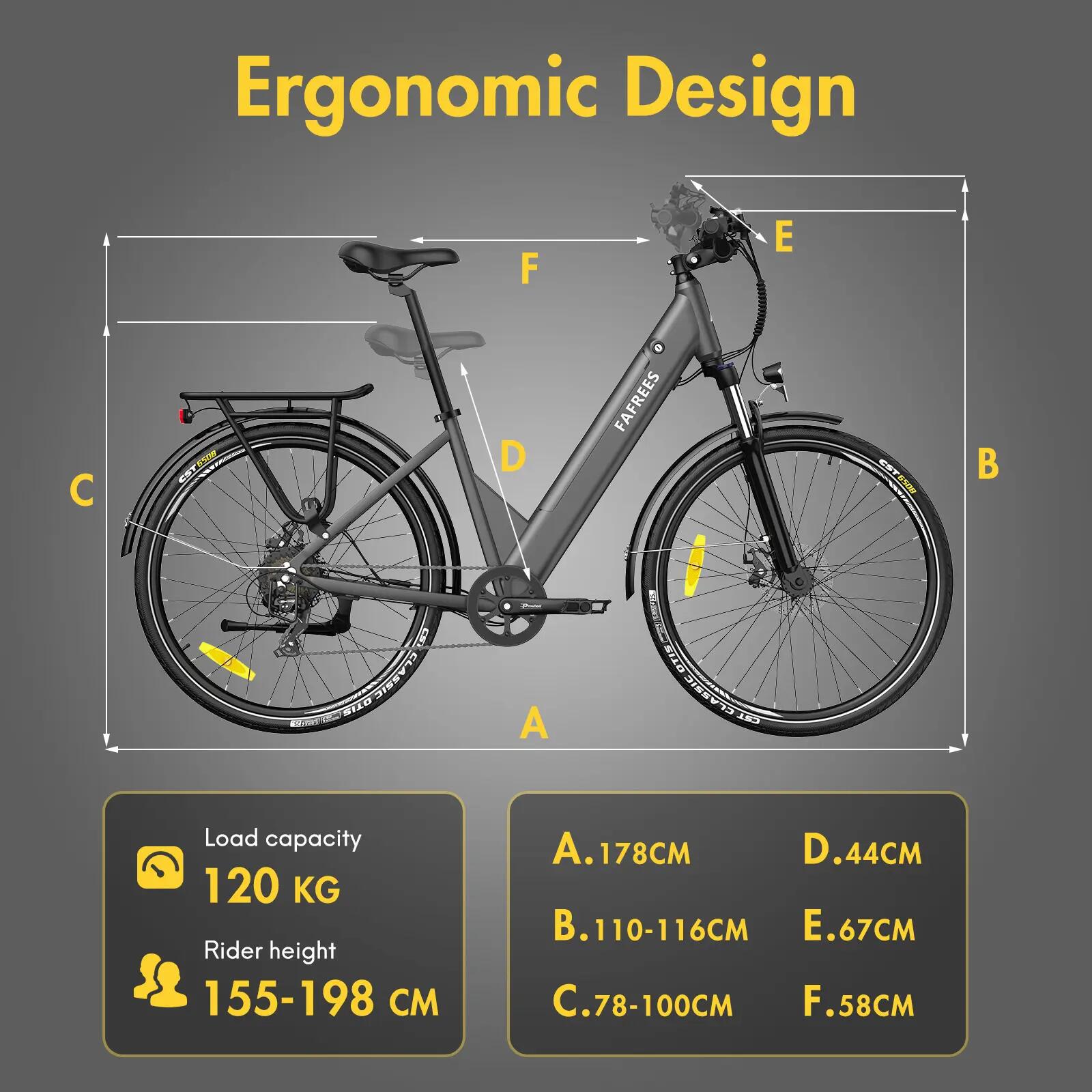 Bicicleta elétrica urbana FAFREES F28 Pro, bateria 36V 15Ah, pneus de 27,5 poleg 10/10