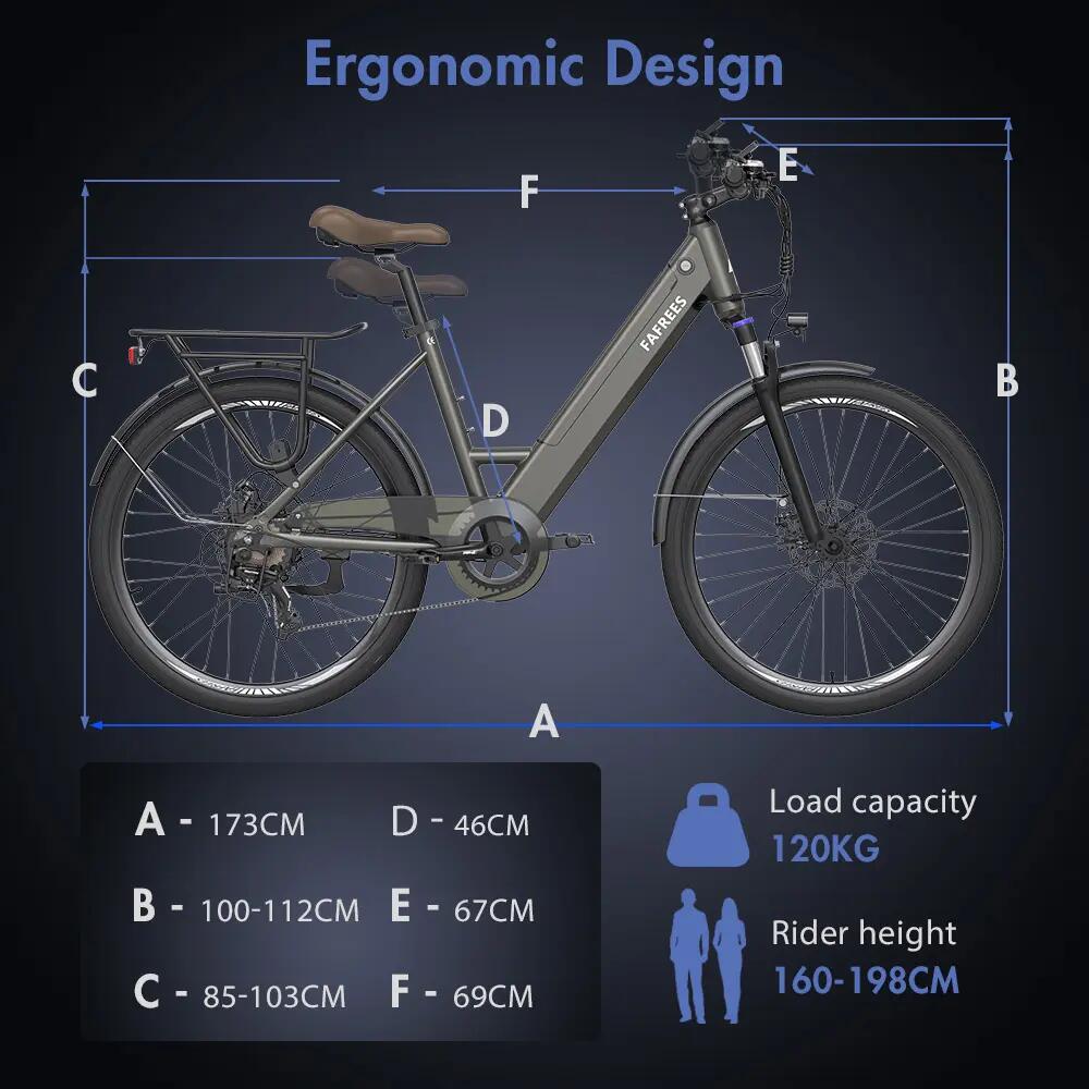 Bicicleta elétrica para adultos FAFREES F26 Pro, bateria 36V 15Ah, 26" pneus 10/10