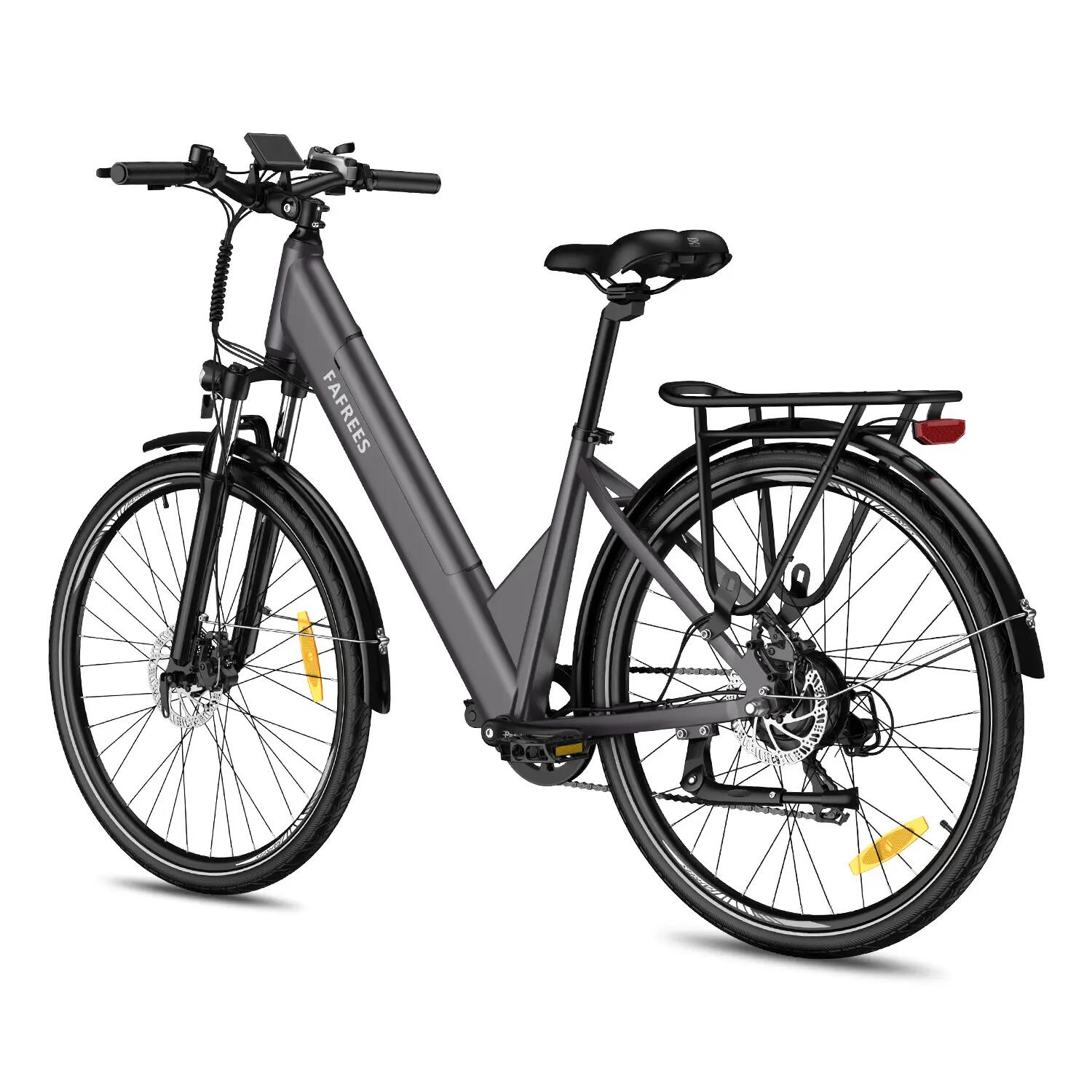 Bicicleta elétrica urbana FAFREES F28 Pro, bateria 36V 15Ah, pneus 27,5" 5/9